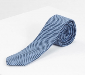 經典藍格紋領帶
